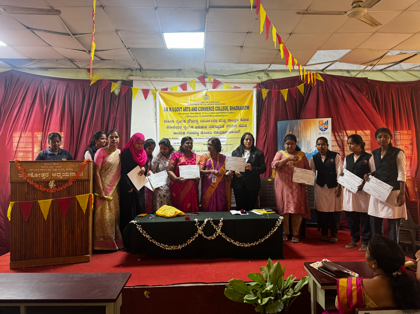 Faculty and resource persons on stage